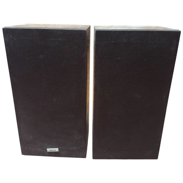 Pair of AKAI Speakers (9.5" x 12.5" x 23" tall)