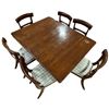 Image 2 : Antique Mahogany Dining Table with 6 Vintage Mahogany Dining Chairs (table top is 42" x 54")