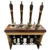 Image 2 : Vintage Oak Beer Engine with 4 Oak and Brass Beer Pulls