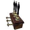 Image 3 : Vintage Oak & Brass Draught Beer Dispenser with 3 Beer Pulls
