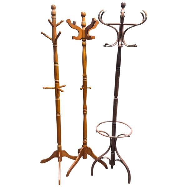 3 Wood Coat Stands