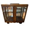 Image 1 : Vintage Solid Wood Glass Door & Sides Curio Cabinet - 2 Interior Shelves (13" X 47" X 47" Tall)