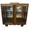 Image 2 : Vintage Solid Wood Glass Door & Sides Curio Cabinet - 2 Interior Shelves (13" X 47" X 47" Tall)