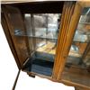 Image 4 : Vintage Solid Wood Glass Door & Sides Curio Cabinet - 2 Interior Shelves (13" X 47" X 47" Tall)