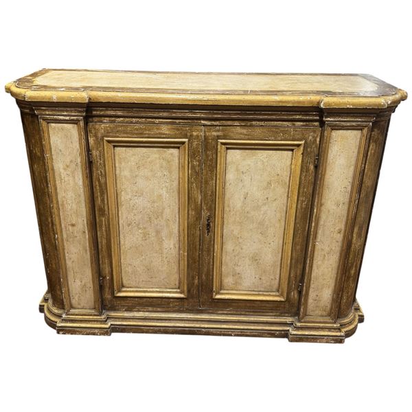 Vintage Distressed Wood 2 Door Cabinet (18" x 57" x 41" tall)