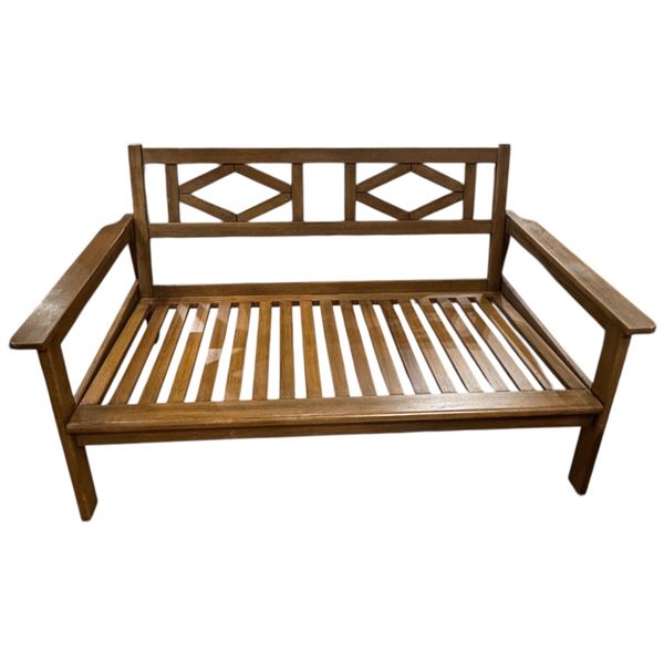 Mid-Century Wood Sofa - No Cushion 52" Long