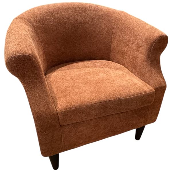 Vintage Tub Chair with Russet Upholstery