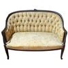 Image 1 : Antique Victorian Mahogany 46" Sofa with Button Tufted Back