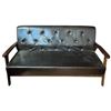 Image 1 : Vintage 68" Vinyl Upholstered Sofa with Wood Frame