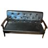 Image 2 : Vintage 68" Vinyl Upholstered Sofa with Wood Frame