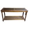 Image 1 : Solid Wood Console Table with Glass Inserts (20" x 52" x 28" tall)