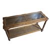 Image 2 : Solid Wood Console Table with Glass Inserts (20" x 52" x 28" tall)