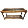 Image 1 : Solid Wood Console Table with Glass Inserts (20" x 52" x 28" tall)