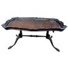 Image 1 : Victorian Revival Coffee Table with Ornate Raised Edge (22" x 38" x 18" tall)