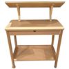 Image 1 : Unfinished Pine Petite Kitchen Island and Shelf (Island is 16" x 32" x 32" tall)