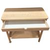 Image 2 : Unfinished Pine Petite Kitchen Island and Shelf (Island is 16" x 32" x 32" tall)