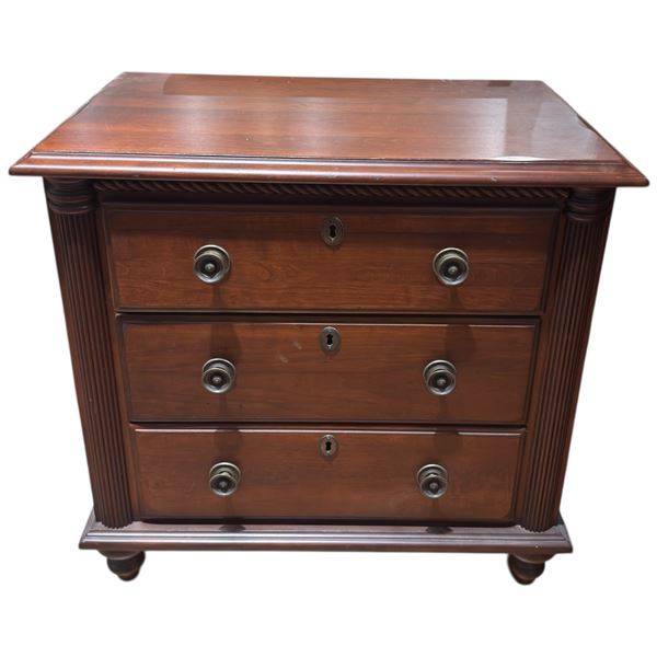 Durham Savile Row 3-Drawer Night Stand with Metal Pulls (17" x 28" x 27" tall)