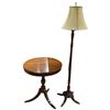 Image 1 : Vintage Duncan Phyfe Accent Table and Floor Lamp * Accent table is 24" diameter x 27" tall