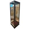 Image 1 : Tall Interior Lit Tower Display Cabinet with 4 Glass Walls - (24" x 24" x 84" tall)