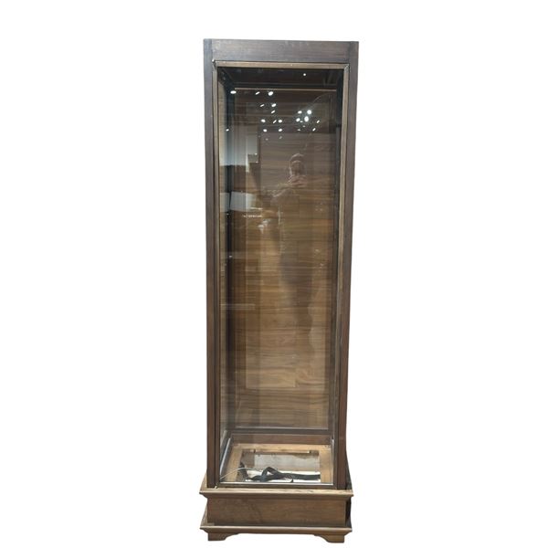Tall Interior Lit Tower Display Cabinet with 4 Glass Walls - (24" x 24" x 84" tall)