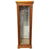 Image 1 : Tall Interior Lit Pine Tower Display Cabinet with 4 Glass Walls - (24" x 26" x 77" tall)