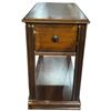 Image 1 : Small Wood Chairside Table with Inlaid Top