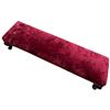 Image 2 : Vintage Style Red Velvet Upholstered Foot Stool or Short Bench