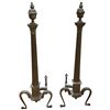 Image 1 : Vintage Pair of Brass Fireplace Andirons Height