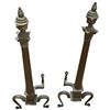 Image 2 : Vintage Pair of Brass Fireplace Andirons Height
