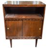 Image 1 : Mid Century Wood Record Cabinet with Sliding Doors & Collection of Vintage Records
