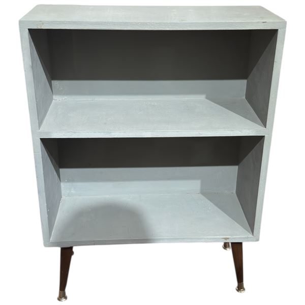 Vintage Grey Storage Shelf with Mid Century Adjustable Legs