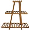 Image 2 : Vintage Oak Bookcase Painted Tops & Sides Oak Accents 40x13x38 & 3-Tier a-Frame Wood Plant Stand