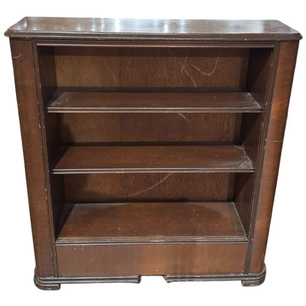 1950's Regency Style 3 Tiered Wood Bookcase