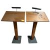 Image 1 : Pair of Wood Speakers Podiums/Lecterns with LED Lighting