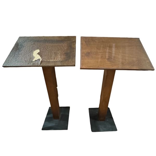 Pair of Wood Speakers Podiums/lecterns with LED Lighting