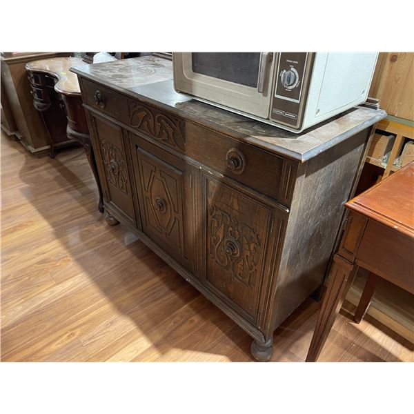 French Gothic Style Oak Sideboard