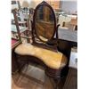 Image 2 : Vintage Victorian Duchess Style Kidney Shaped Mahogany Woman's Dressing Table