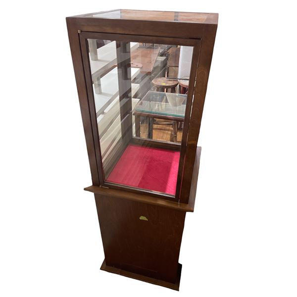 Wood Framed Glass Showcase Display Cases with LED Lighting