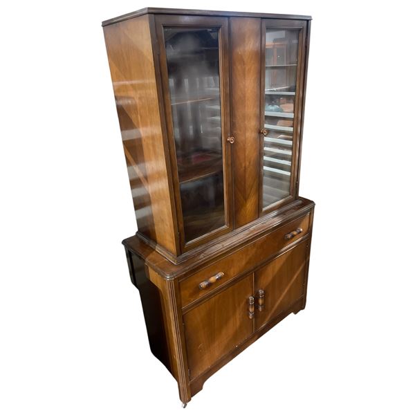 Vintage Wood China Hutch