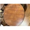 Image 2 : Wooden Pub Style Round Top Pedestal Base Dining Table & Two Woven Rush Chairs