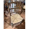 Image 3 : Wooden Pub Style Round Top Pedestal Base Dining Table & Two Woven Rush Chairs