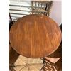Image 2 : Wooden Pub Style Round Top Pedestal Base Dining Table & Two Woven Rush Chairs