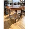 Image 1 : Vintage Octagon Shaped Two Tiered Wood Table