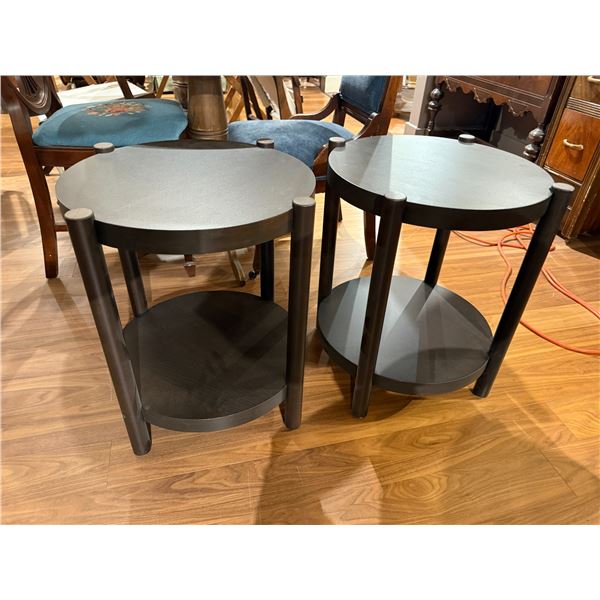 2 IKEA Listerby Side Tables Birch Wood Minimalist Design