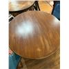 Image 2 : Wooden Pub Style Dining Set Featuring a Round Top Pedestal Base Table and Two Matching Chairs