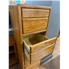 Image 2 : Solid Oak Wood Filing Cabinet with 4 Drawers