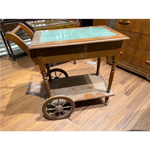Vintage Marble Top Tea Trolley