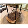 Image 3 : Vintage Italian Marquetry Drop Leaf Bar Cart