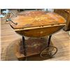 Image 6 : Vintage Italian Marquetry Drop Leaf Bar Cart
