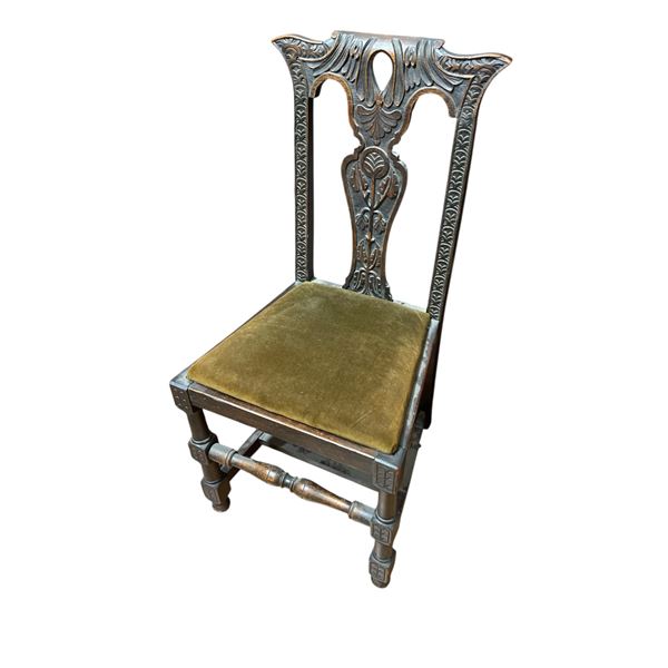 Hand Carved Oak Victorian Style Dining Chair